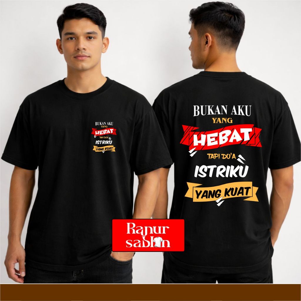 Kaos Dunia Ini Jahat Yang Baik Istriku | Kaos Kata Kata Lucu Suami Istri | Kaos Distro Pria Wanita