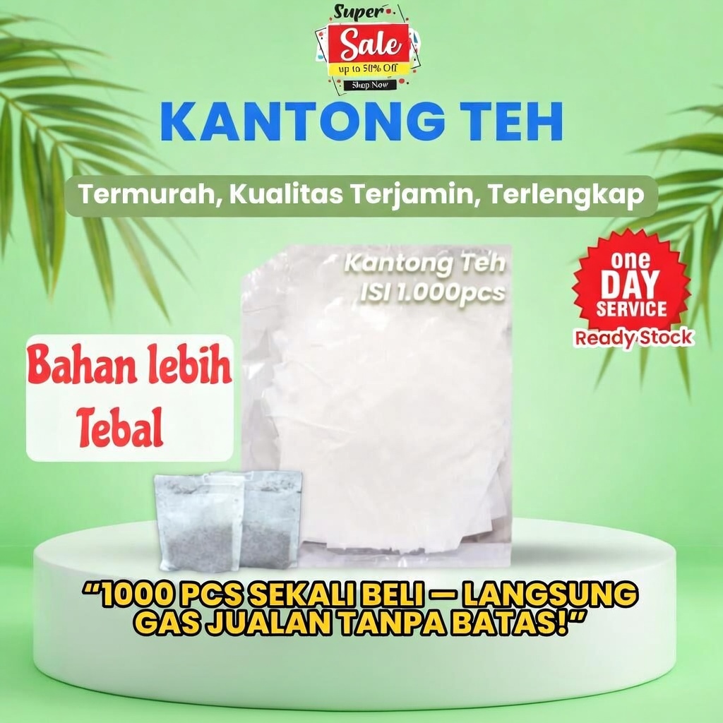 Kantong Teh Celup Kosong 1000 Pcs Kertas Tea Bag Filter Teh Celup Disposable Teh Herbal Food Grade