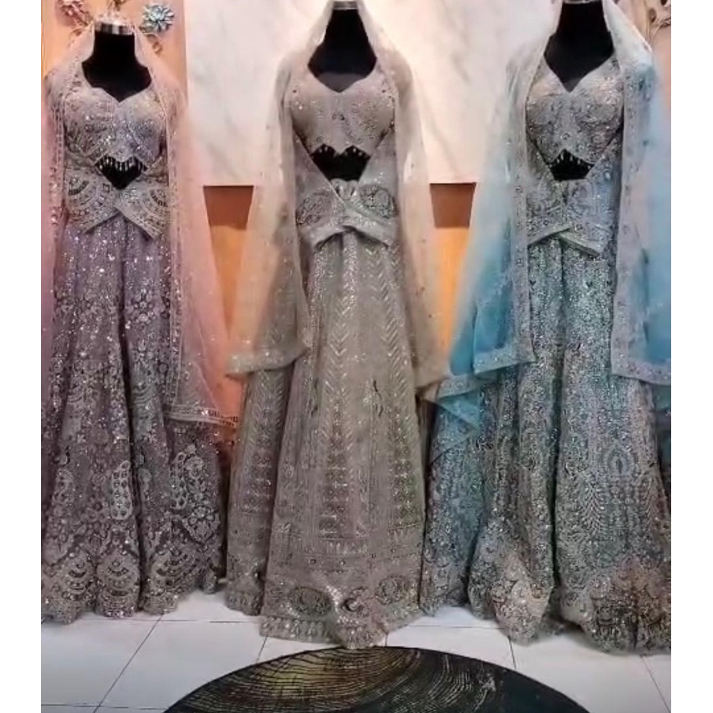 Lehengga motif Merak terbaru