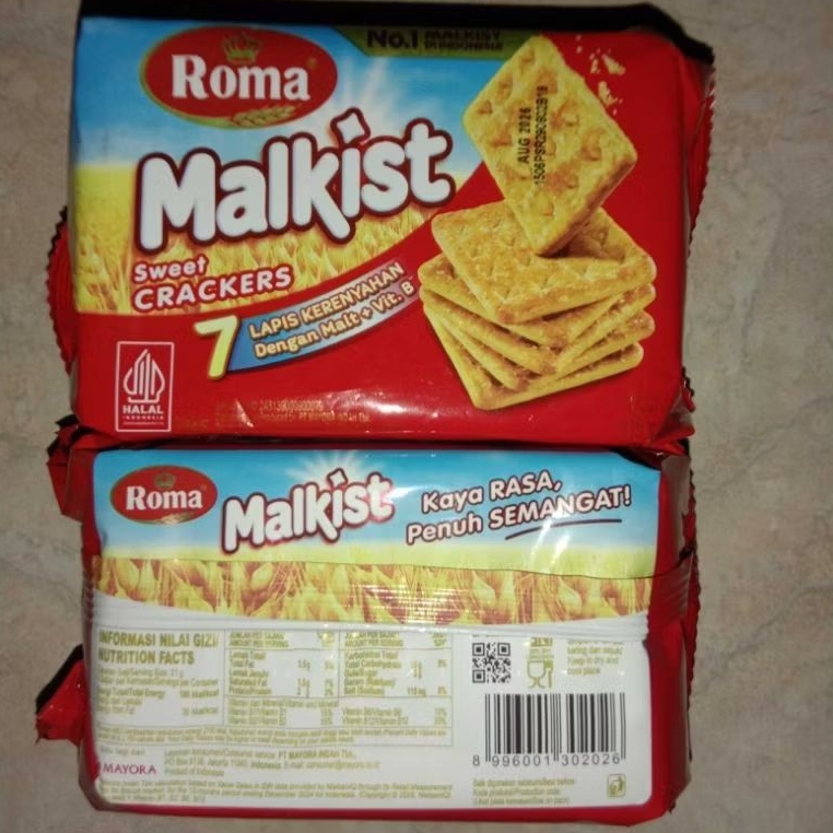 Roma Malkist Crackers 105gr, Roma Malkist Abon 105gr, Roma Malkist Cokelat 105gr