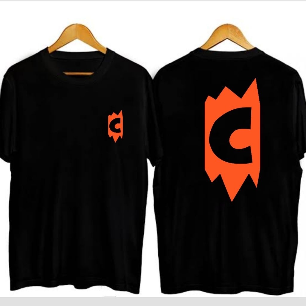 LOGO INISIAL NAMA HURUF C BLANK Baju Kaos Distro Premium Pria Wanita Combed30s