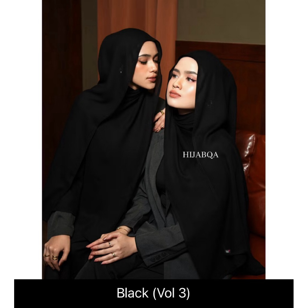 Hijabqa Viscose Pashmina Black