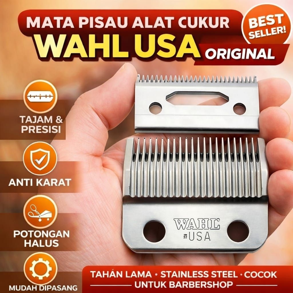WAHL Mata Cukur | WAHL Pisau Cukur | WAHL USA ORIGINAL | Pisau Cukur Tajam dan Presisi