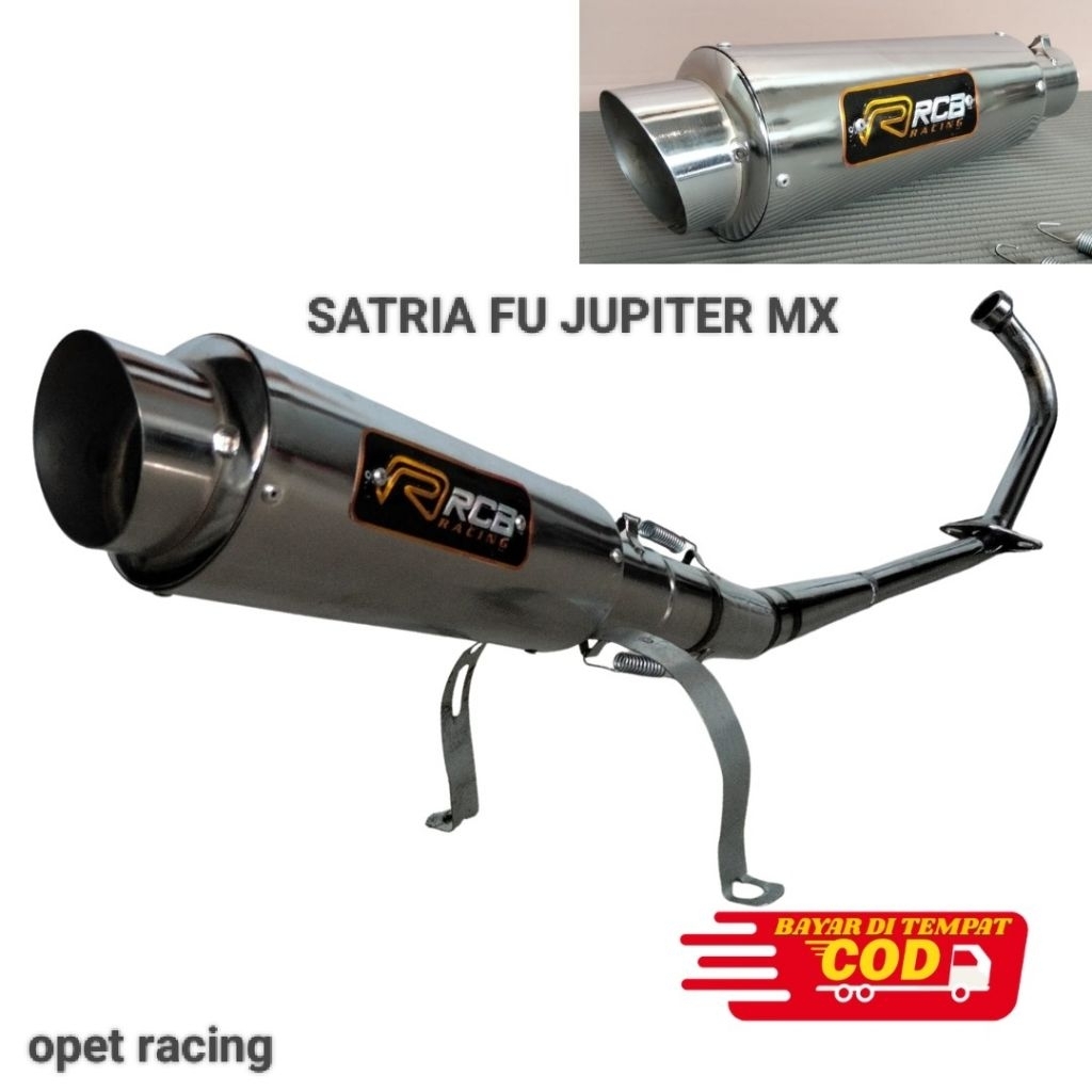 Kenalpot racing RCB satria Fu karbu satria Fu injeksi Jupiter MX old Jupiter MX new/135