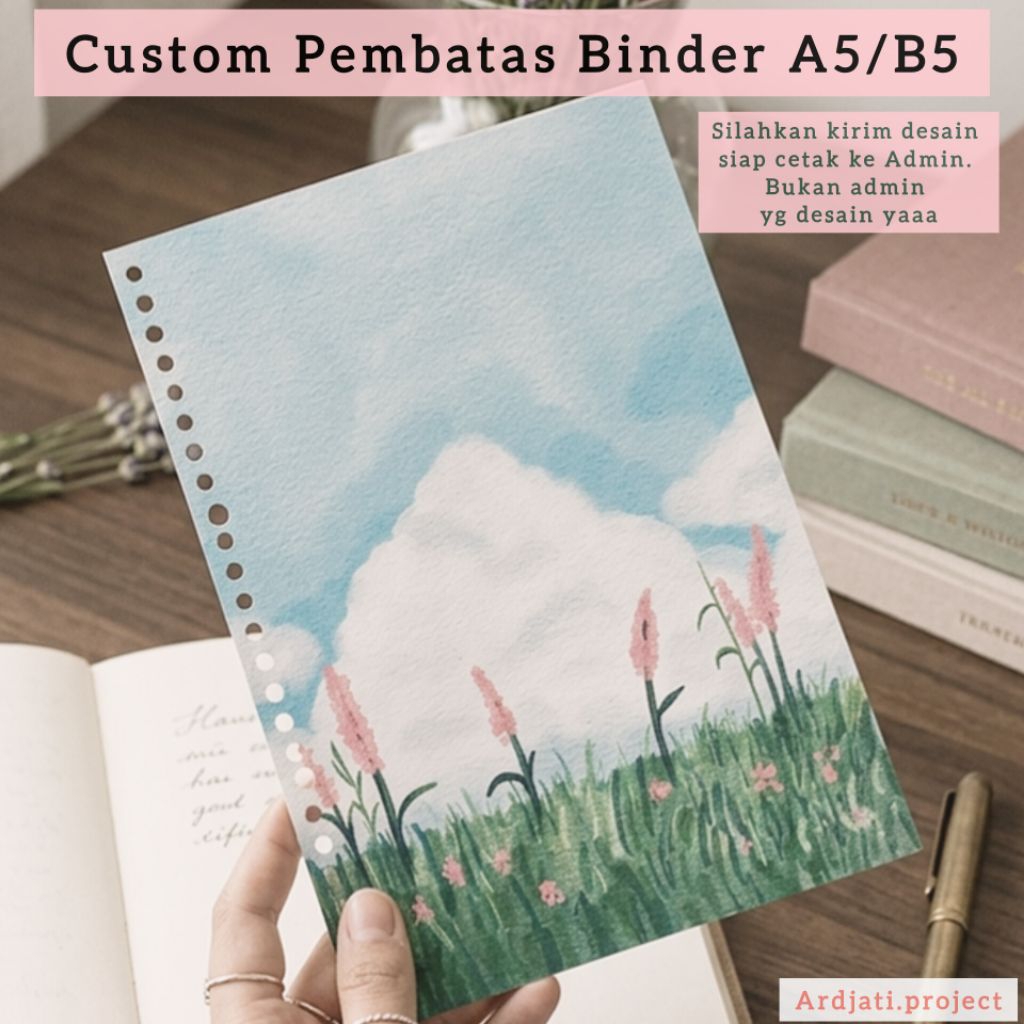 A8/A7/M5/A6/A5/B5 Custom Cover Binder Desain Suka-Suka  (Tidak Termasuk Binder)