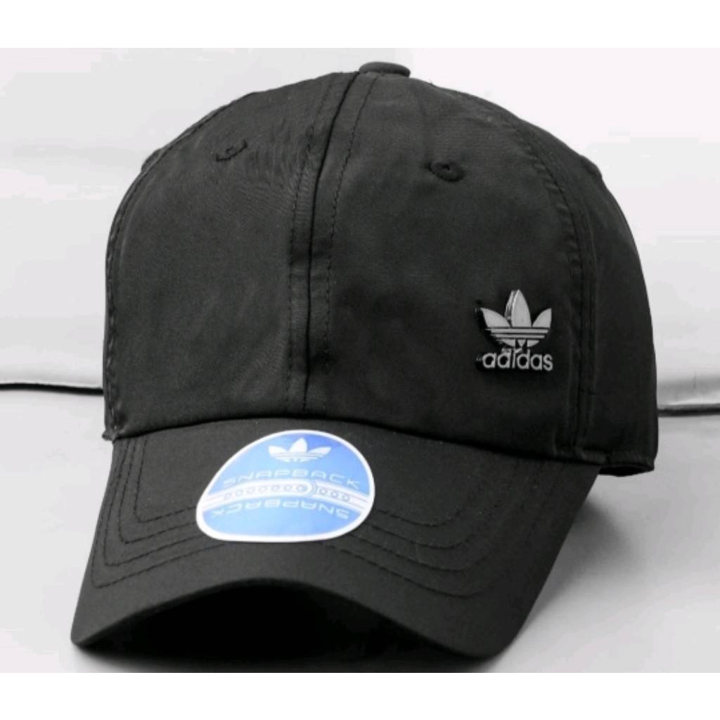 TOPI ADIDAS SIMPLE LOGO ORIGINAL BLACK CAPS / TOPI PRIA WANITA / TOPI FULL SET