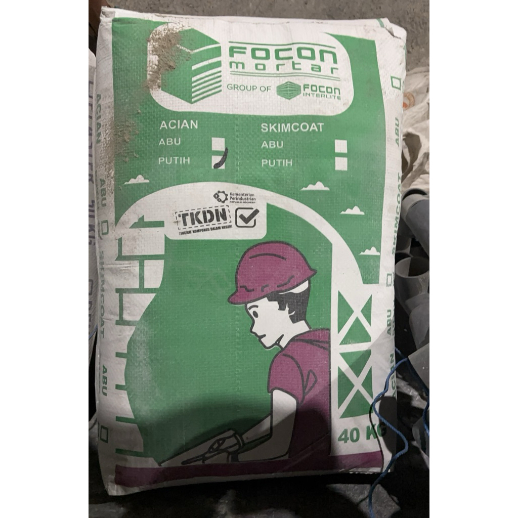 Acian Putih FOCON MORTAR 40 KG/SAK
