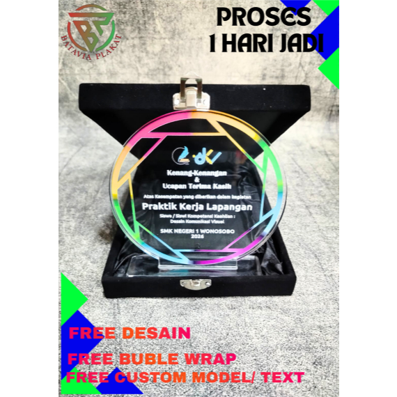 Plakat Akrilik - Penghargaan Akrilik - Plakat Akrilik Custom Wisuda, KKN, PKL, Penghargaan – Plakat 