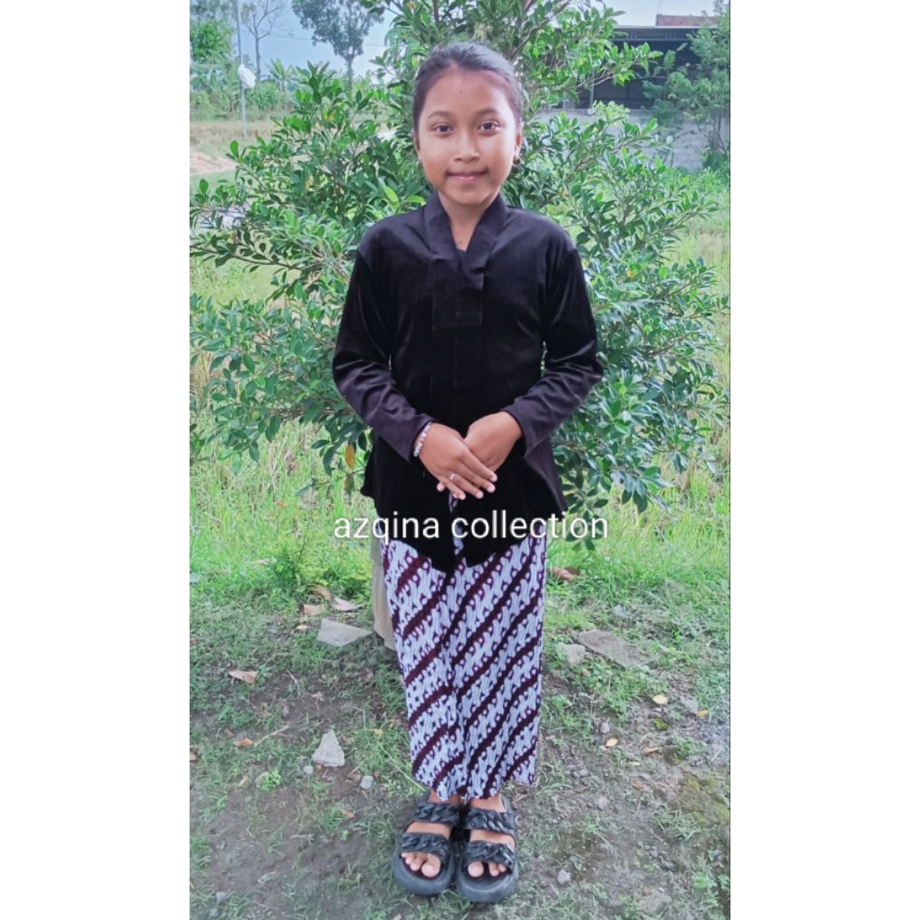 SET KEBAYA BLUDRU KARTINI ANAK PEREMPUAN (atasan+rok plisket)