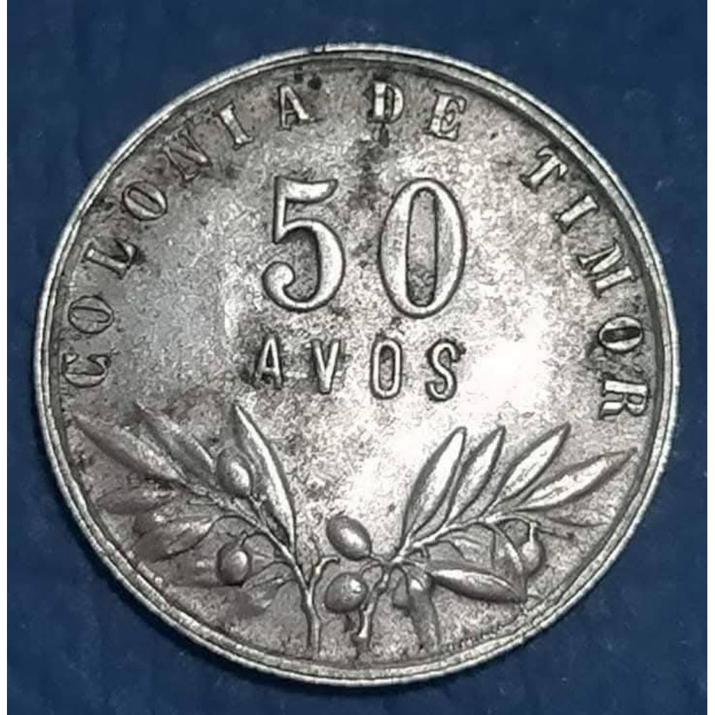 Koin Perak 50 Avos 1951 Portuguese