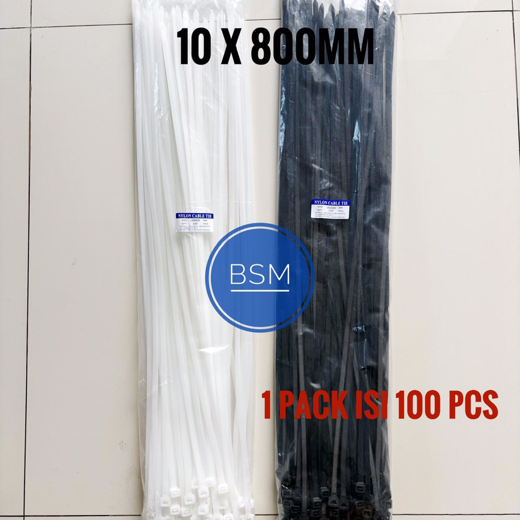 Cable Ties 10 x 800mm (80cm) Kabel Ties Jumbo / Kabel Tie / Cabel Tie / Tali Serut Kabel Tie Hitam d