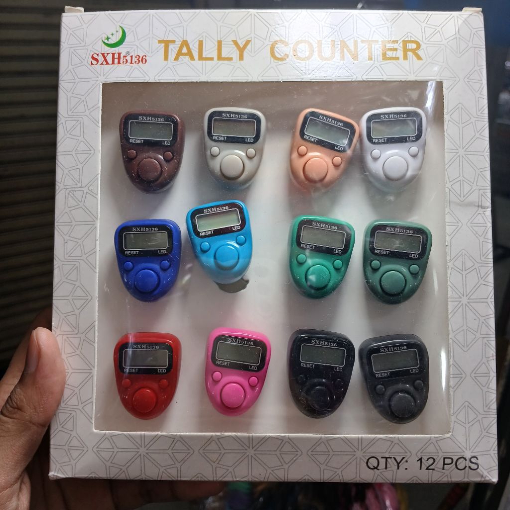 12 pcs cincin tasbih digital cincin penghitung led grosir harga affordable