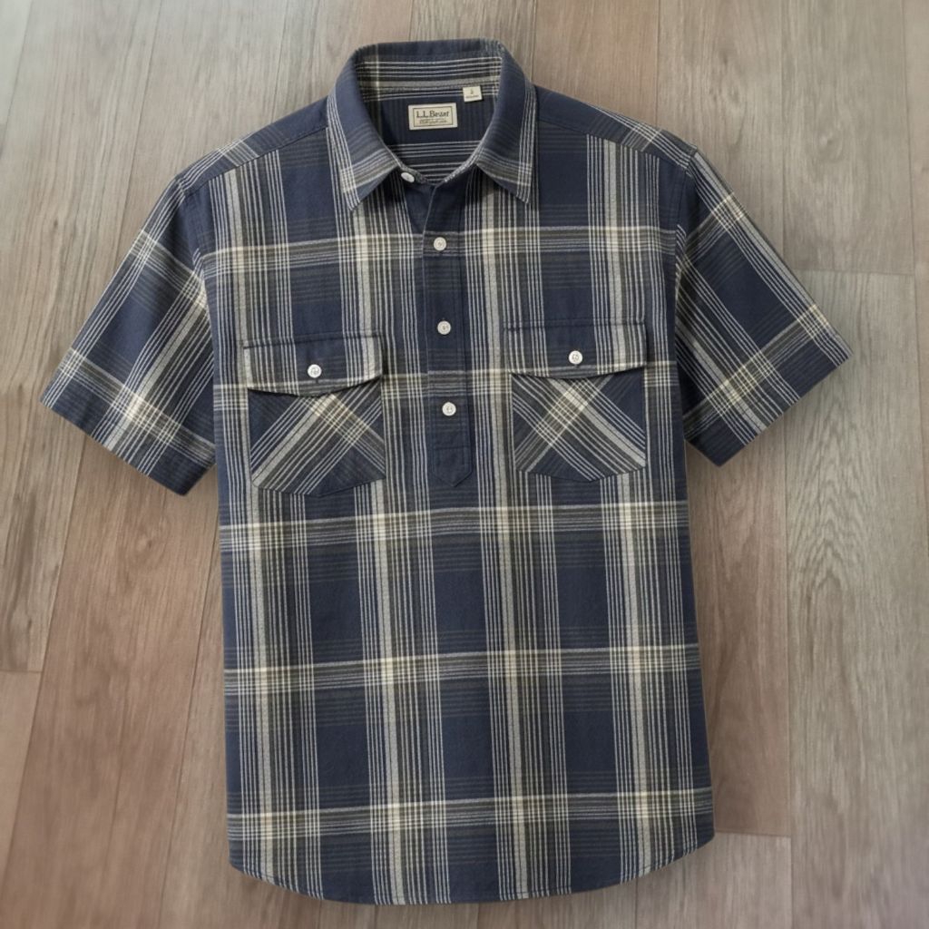 kemeja Shanghai lengan pendek LL Bean