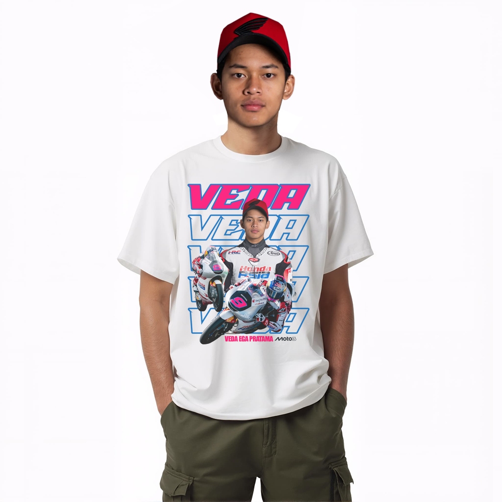 Tshirt Kaos Veda Pratama Indonesia Moto3 MotoGP Veda Ega Pratama Rocket Moto3
