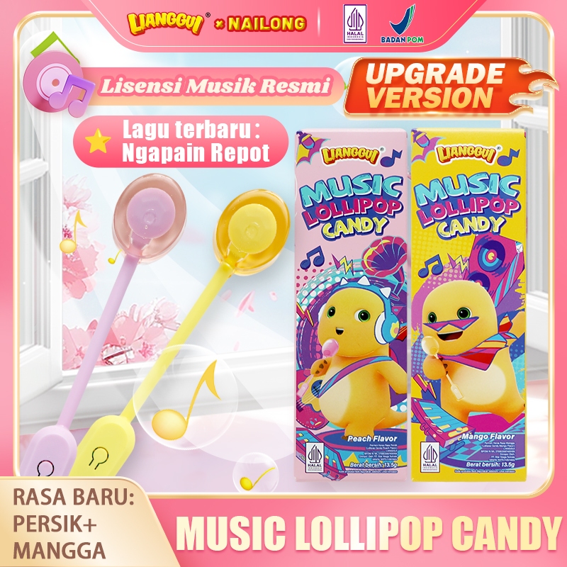 LIANGGUI Permen Music Lolipop Musik Cemilan Viral Anak Kantor ,Hadiah Anak-Anak Hadiah Hari Raya