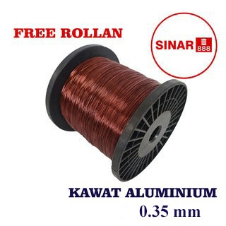 KAWAT ALUMINIUM EMAIL AL 0.35 mm Berat 1 kg Kawat Aluminium Untuk Dinamo