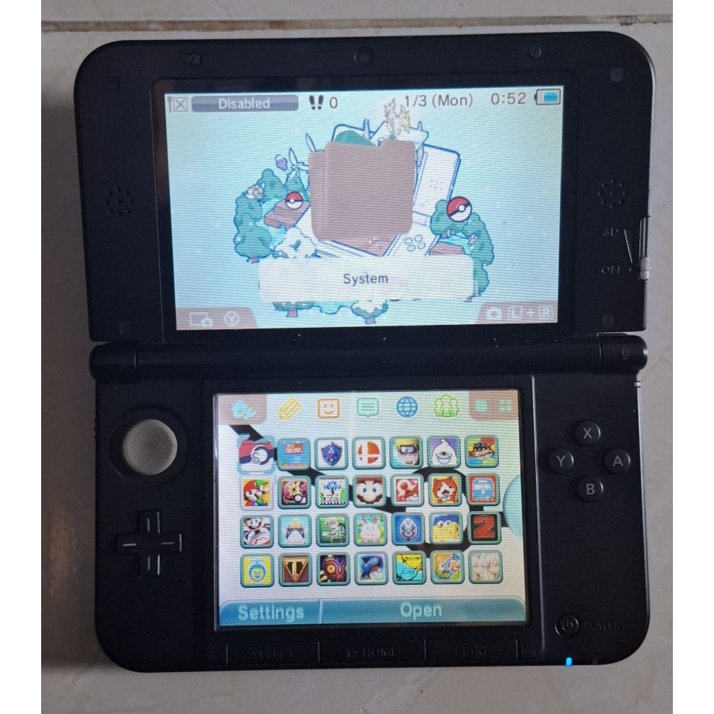 Nintendo 3ds XL cfw 32gb full game bekas preloved