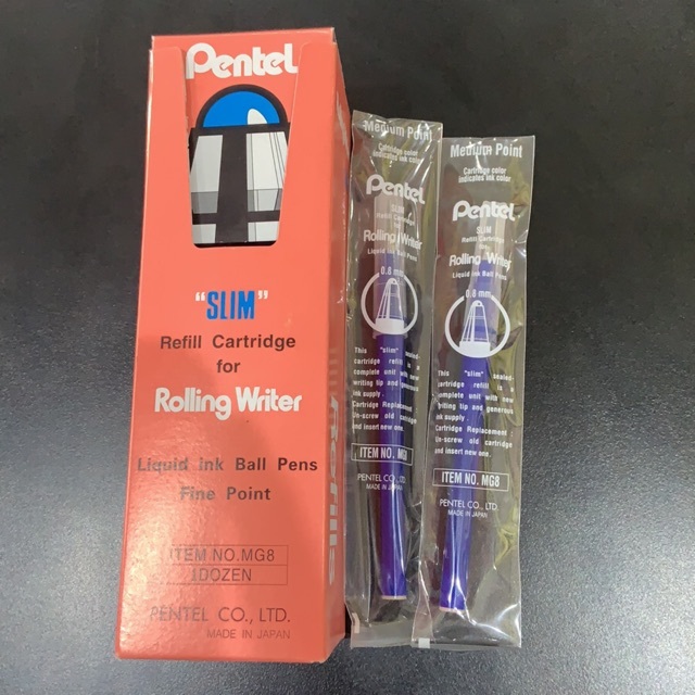 Refill Isi Pulpen Ballpoint Pentel / Type Pulpen Pentel MG-8 Hitam Bitu