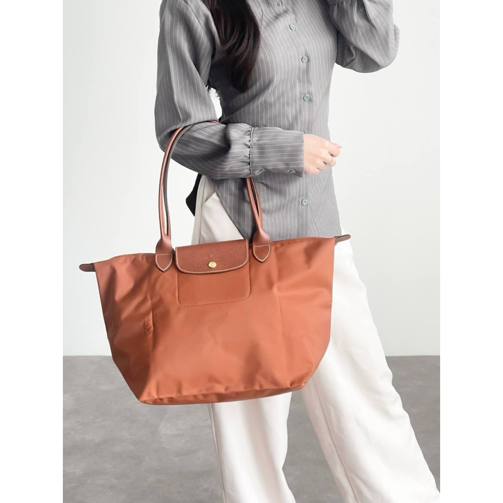 LC Le Pliage Original Long Handle Large Cognac