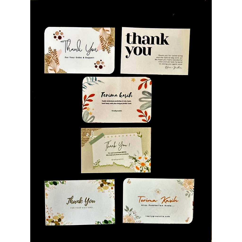 Greeting Card Custom - Kartu Ucapan - BANYAK PILIHAN UKURAN - HANYA melayani CETAK 1 SISI - BACA MIN