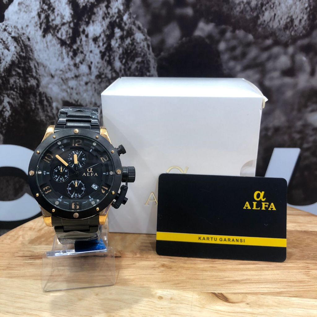 Jam Tangan Pria ALFA 33030M Rantai Besi