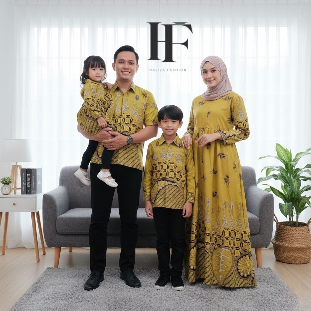 BAJU SERAGAM BATIK COUPLE GAMIS PASANGAN SARIMBIT KELUARGA CUSTOM ANAK BALITA REMAJA CEWEK COWOK / A
