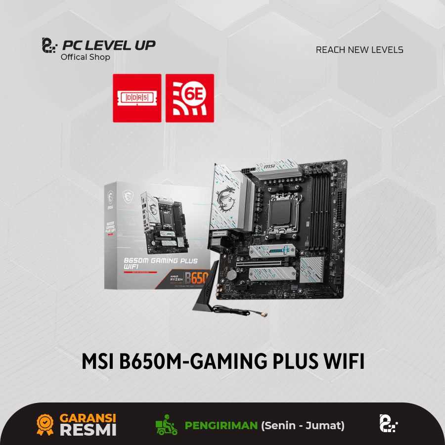 MSI B650M GAMING PLUS WIFI Motherboard mATX AMD AM5 DDR5 Wi-Fi 6E