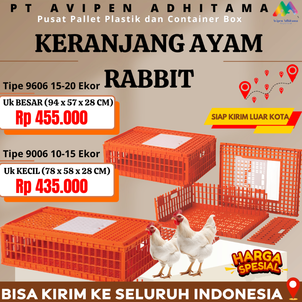 NEW Keranjang Ayam Rabbit Plastik Ukuran Besar Dan Kecil Original Termurah Langsung Dari Pabrik