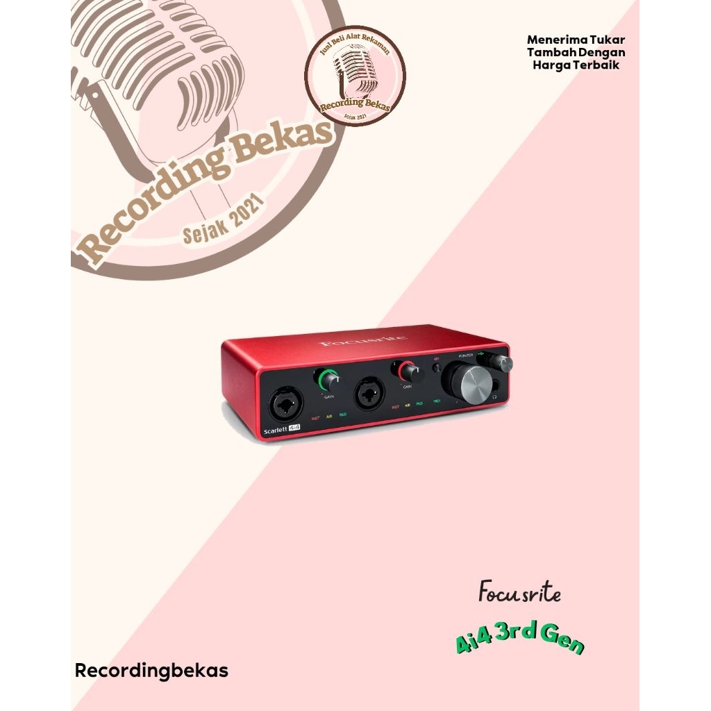 Soundcard Focusrite 4i4 3rd gen gen3