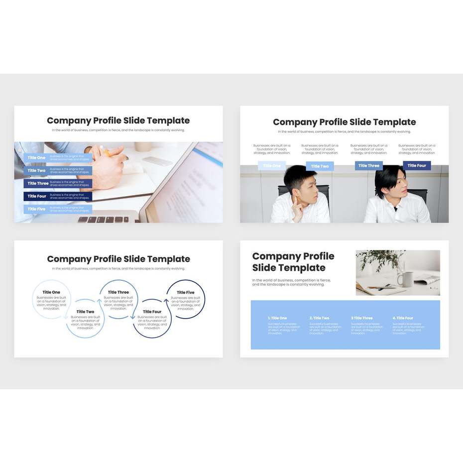 Template PPT / Apple Keynote - Company Profile Infographic Slides Templates