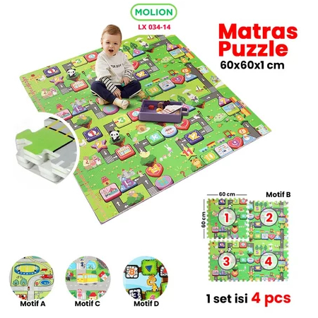 SPEEDS Matras Evamat 60x60cm Matras Puzzle Karpet Alas Lantai Evamat 034-14