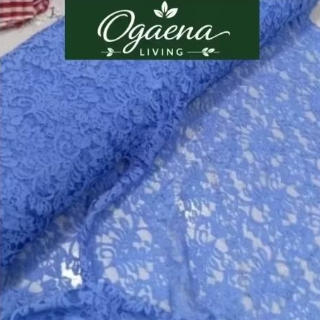 Kain Brokat Cord Fatmawati Premium Warna Biru Denim – Kain Kebaya Wanita Elegan & Nyaman