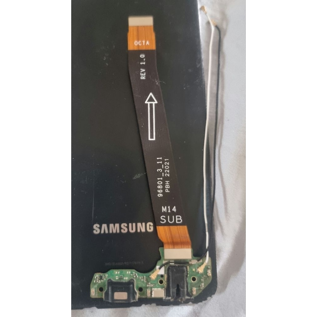 konwktor cas flexible dan antena samsung a22 5G ori copotan hp mulus garansi