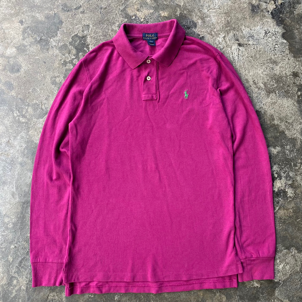 Polo Ralph Lauren TG Long Sleeve Polo Shirt scnd prlvd original Purple Polo shirt
