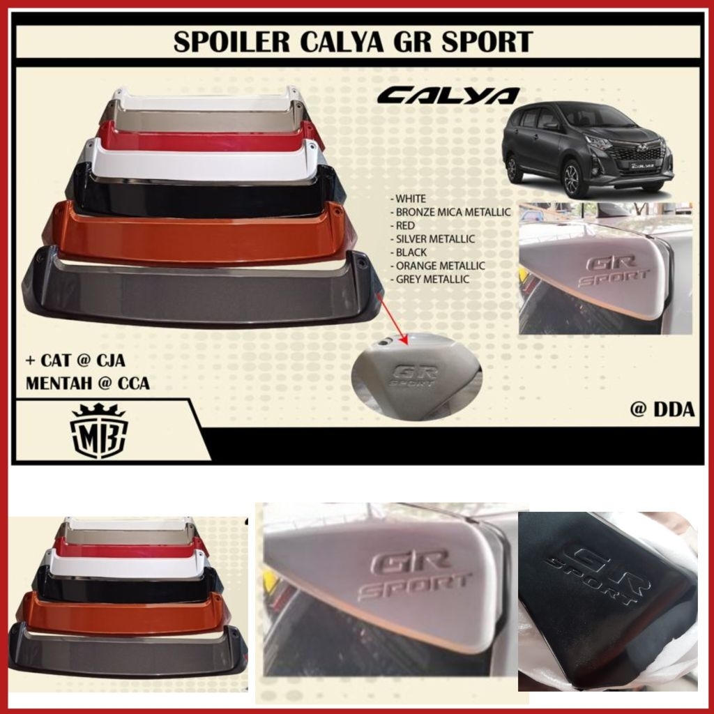 Spoiler Calya / Sigra Model SPORTY MB + Lampu Rem Embos GR Sport