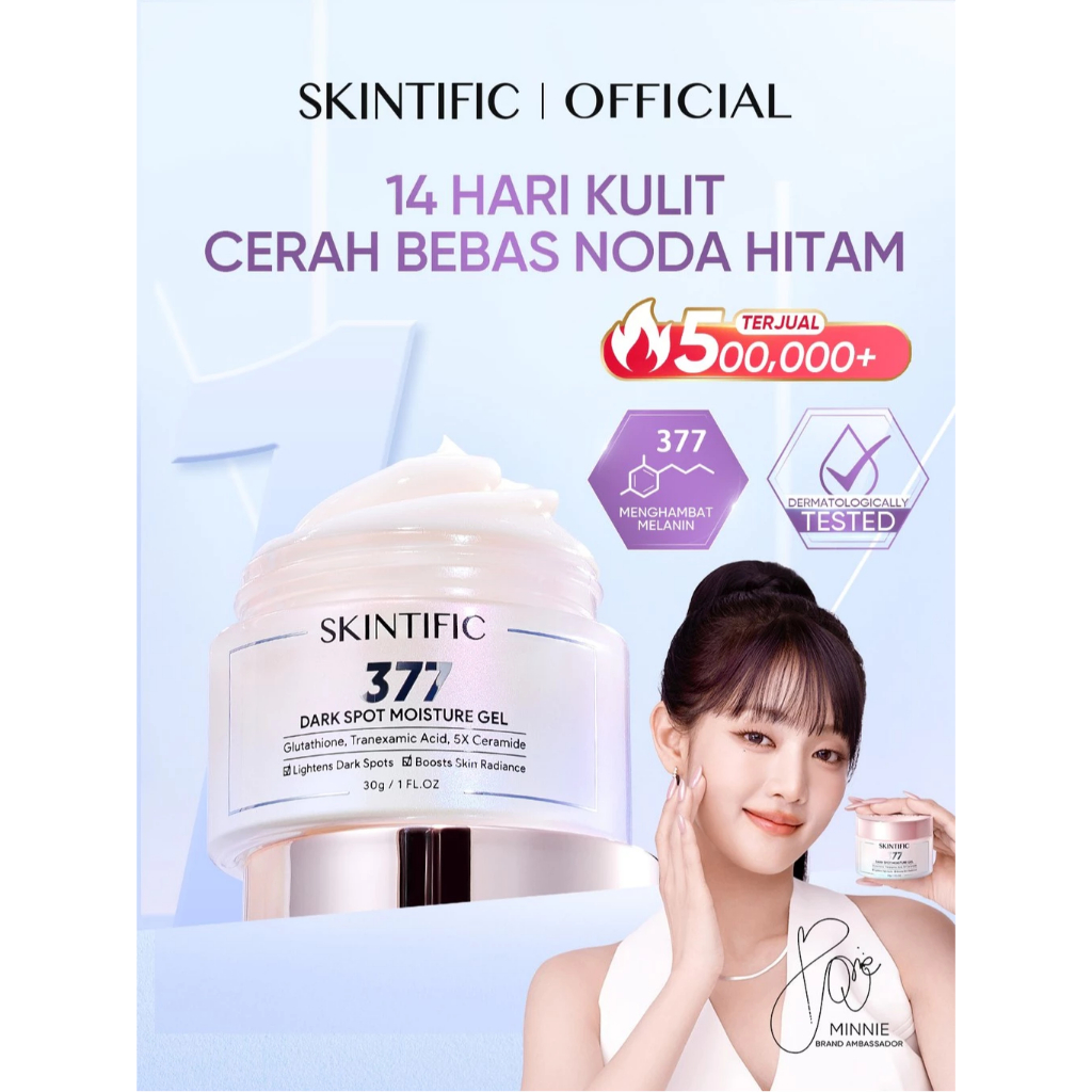 [PROMO SPESIAL] SKINTIFIC - 377 Dark Spot Moisturizer Gel 30g - Krim Wajah Untuk Semua Jenis Kulit/K