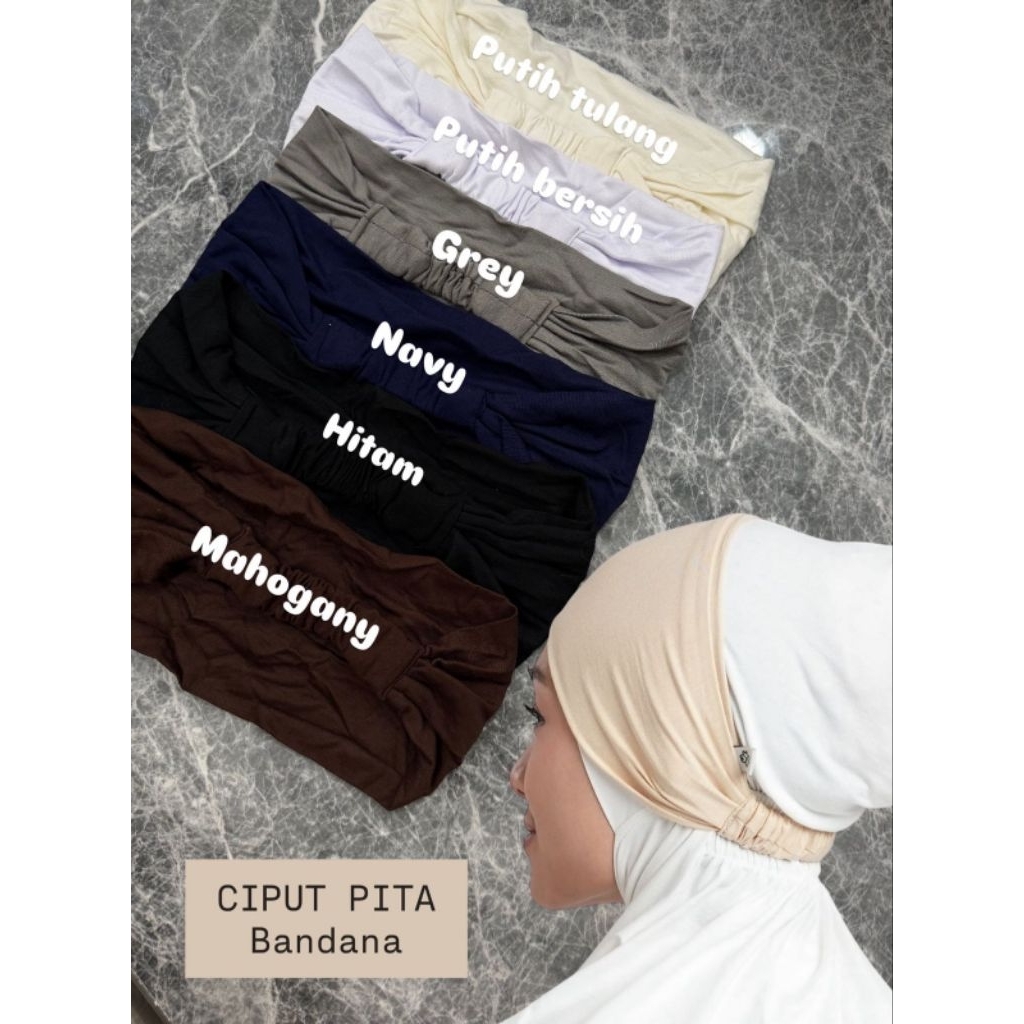5 pcs ciput bando pita / dalaman pita / dalaman jilbab / ciput pita / ciputhijab pita / ciput bando 