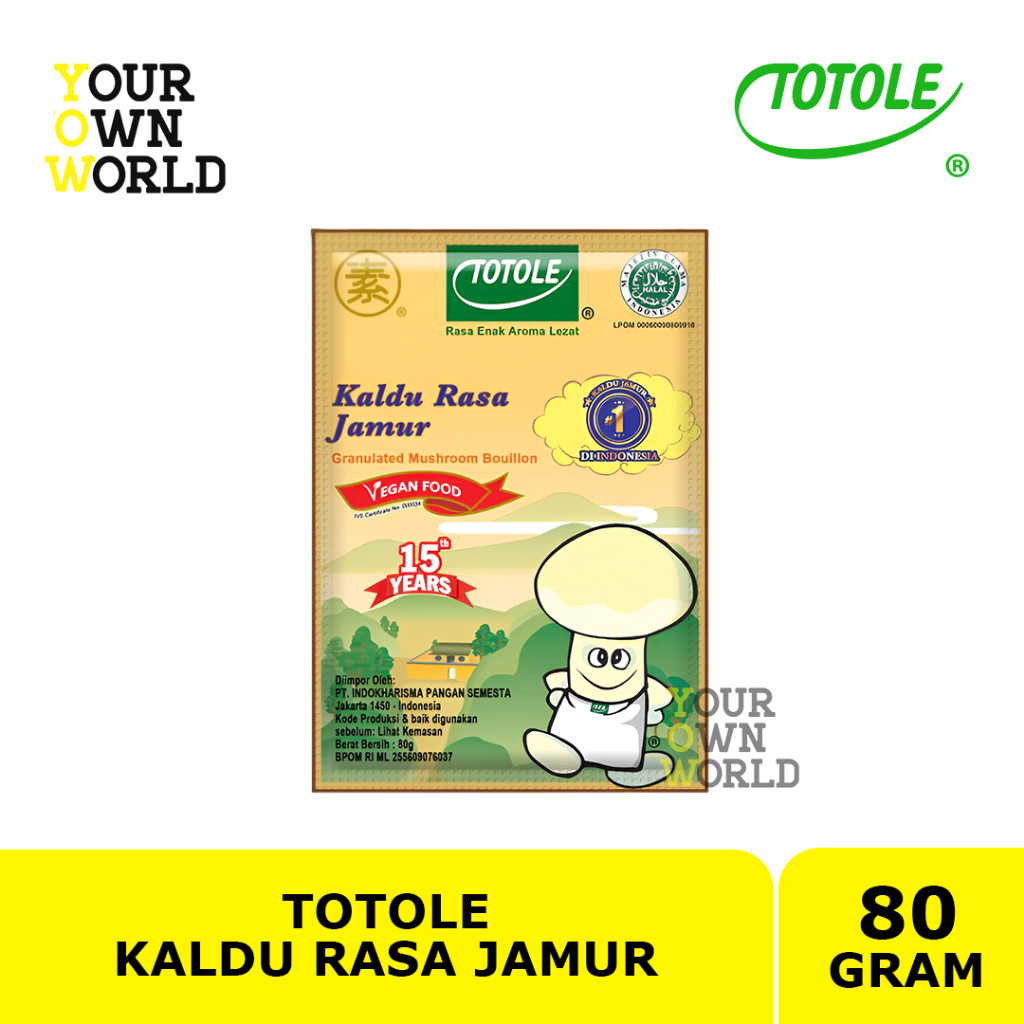 TOTOLE Kaldu Jamur 80 gram | TOTOLE Kaldu Rasa Jamur 80gr | TOTOLE Mushroom Bouillon 80 gr