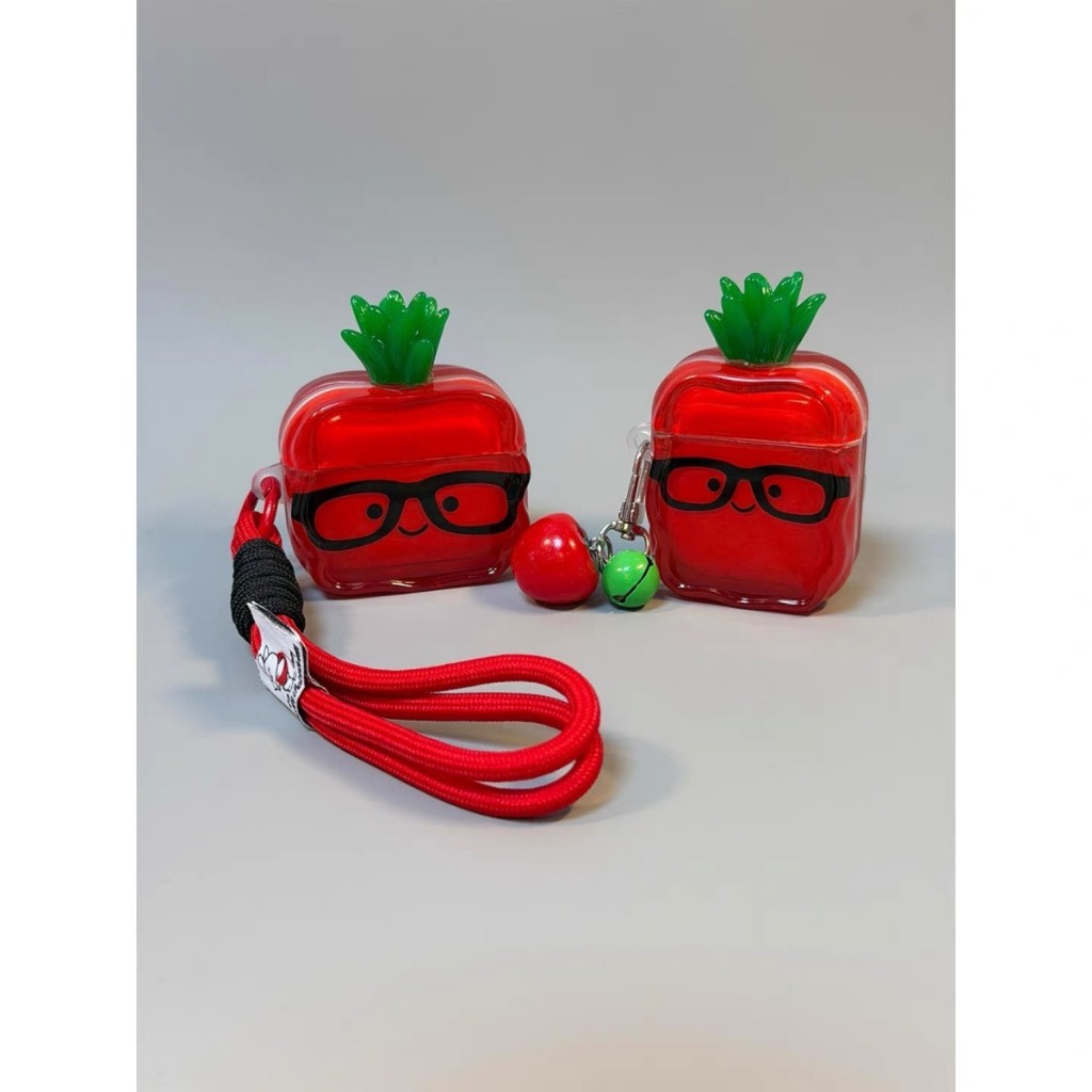 Glasses tomato suitable for AirPods Pro3 protective case AirPods S4 headphone cover 3rd generation 2