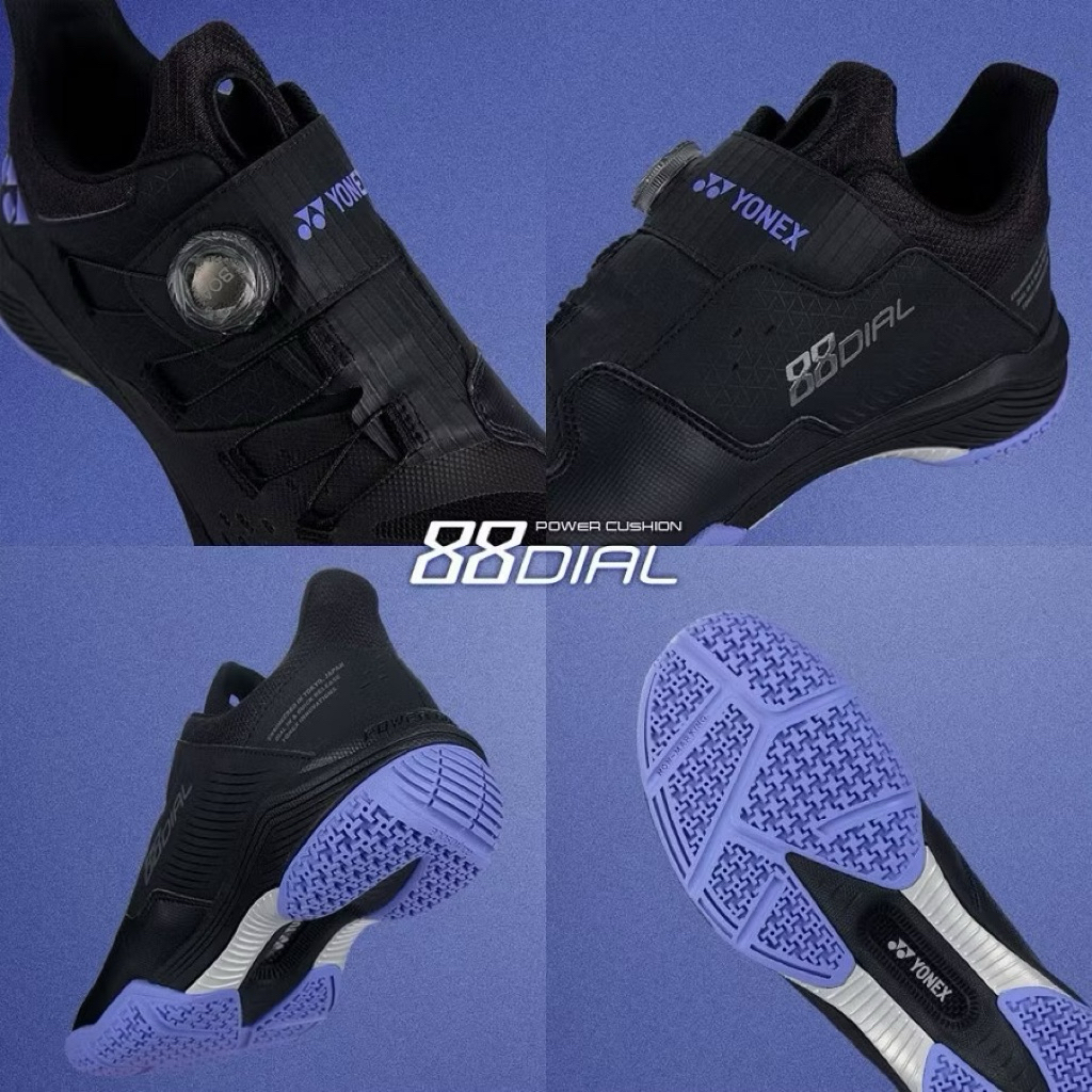 Sepatu Badminton Yonex Power Cushion SHB 88 Dial 3 / SHB88D3 Black Purple