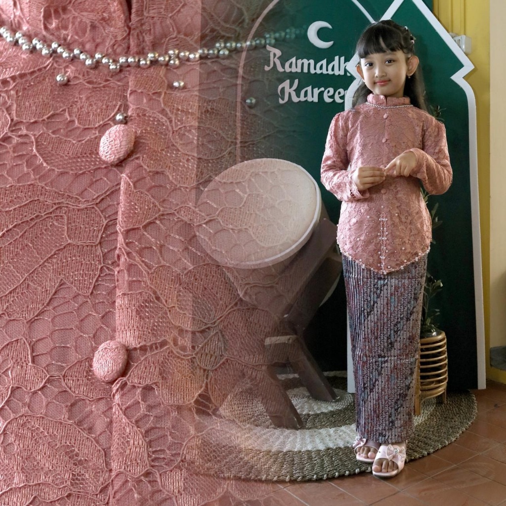 Setelan Kebaya Anak Perempuan Tanggung Usia 4 - 12 Tahun Kebaya Anak Brokat Citata Wisuda TK Paud