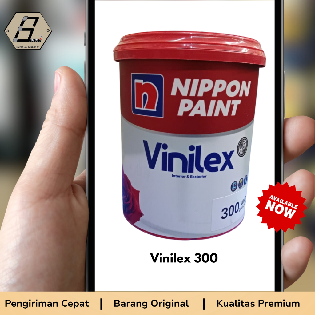 Cat Tembok Nippon Paint - Vinilex Putih 300 Readymix GALON