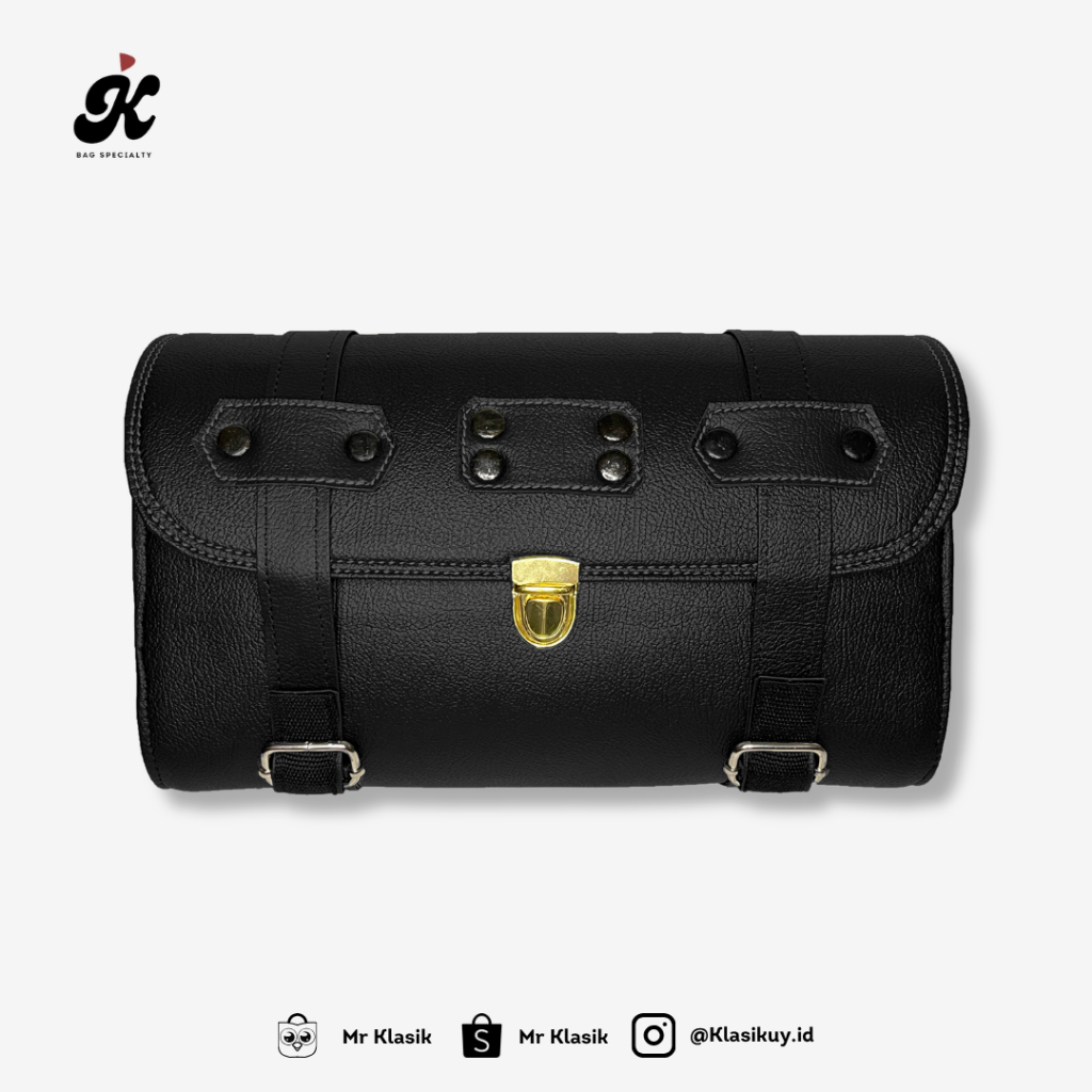 Tas Samping Motor Klasik Custom Universal Sidebag Motor Japstyle Pria Vintage Touring Model 08 - Mr 
