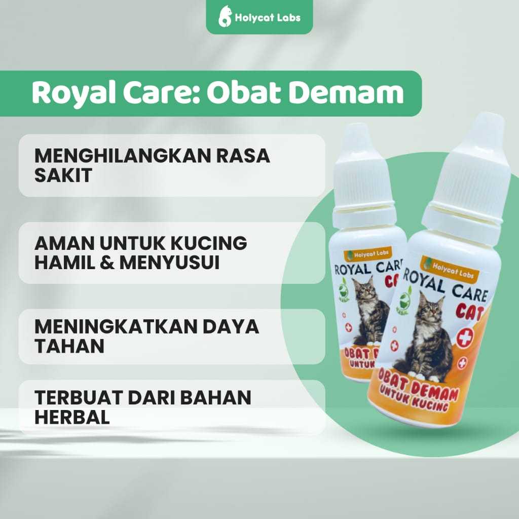 Royal Care OBAT DEMAM 10ML Penurun Panas Pusing Lemas Kucing Sakit
