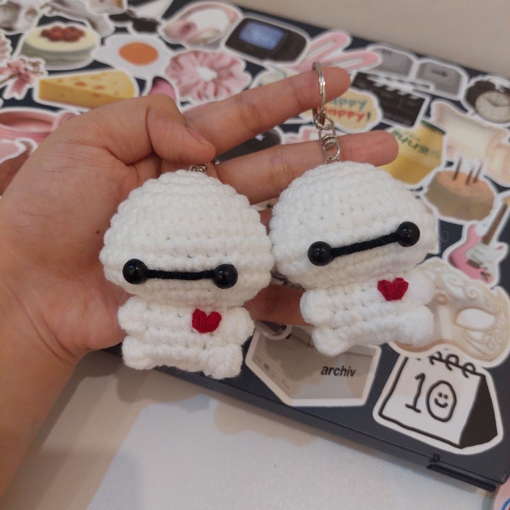 Baymax Crochet | Gantungan Kunci Baymax Rajut | Baymax Rajut