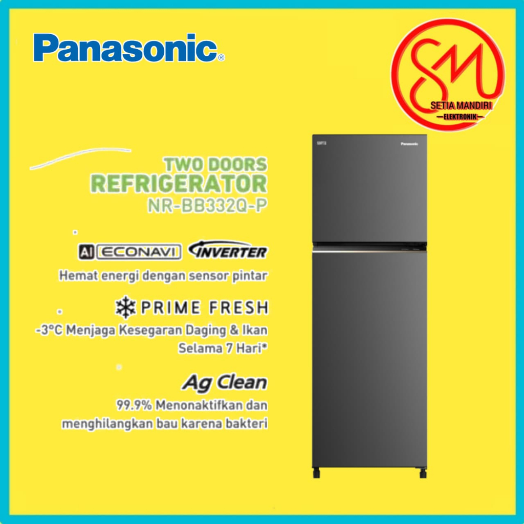 Panasonic Kulkas 2 Pintu Inverter + Prime Fresh