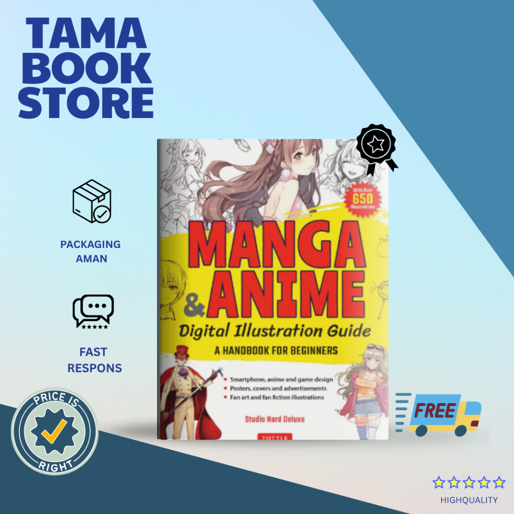 BUKU MANGA BAHASA JEPANG "Manga & Anime Digital Illustration Guide"