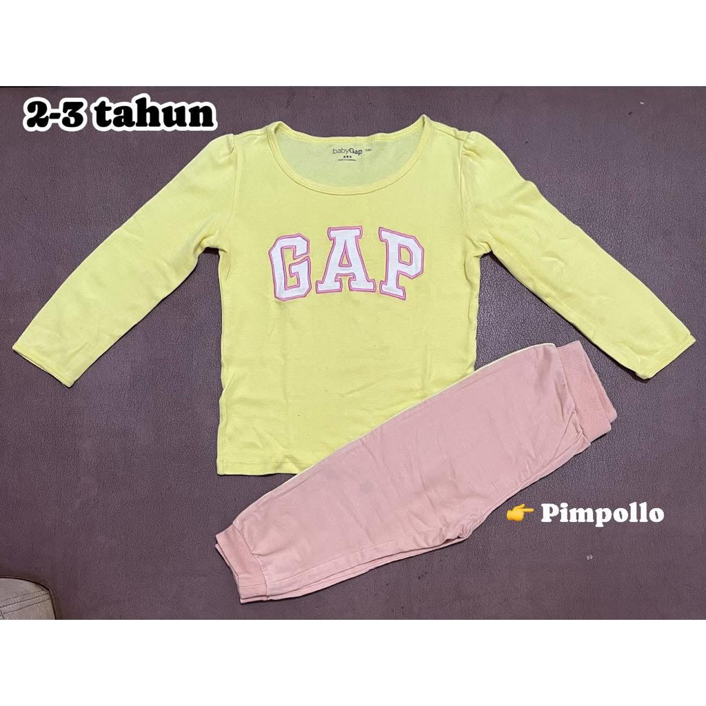 Setelan Anak Perempuan Usia 2-3 Tahun / Set Kaos Joger Anak Cewek / OOTD Kekinian Anak Cewek