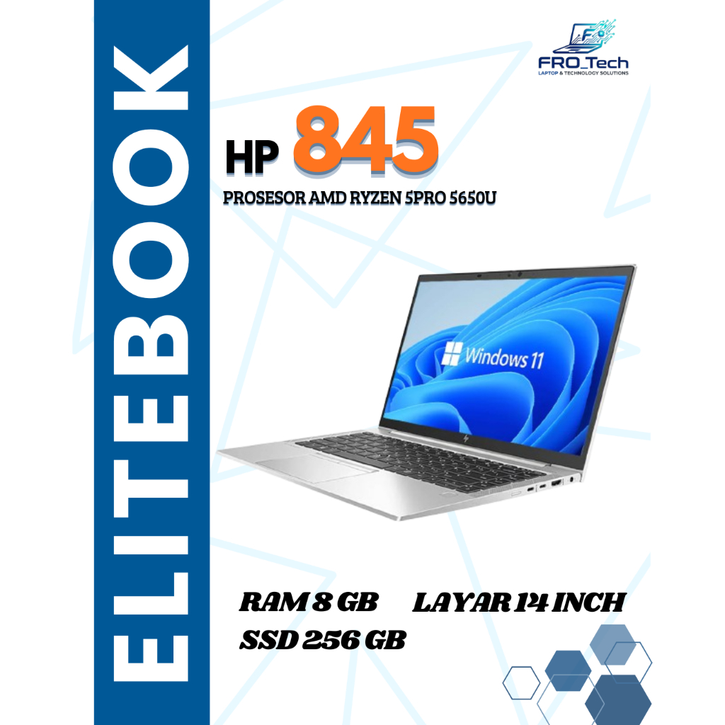 LAPTOP HP ELITEBOOK 845 G8 RAM 8GB SSD MURAH BERGARANSI