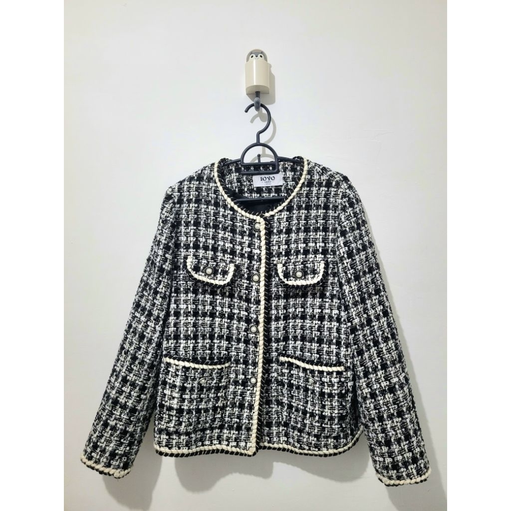 Blazer Tweed Hitam Preloved